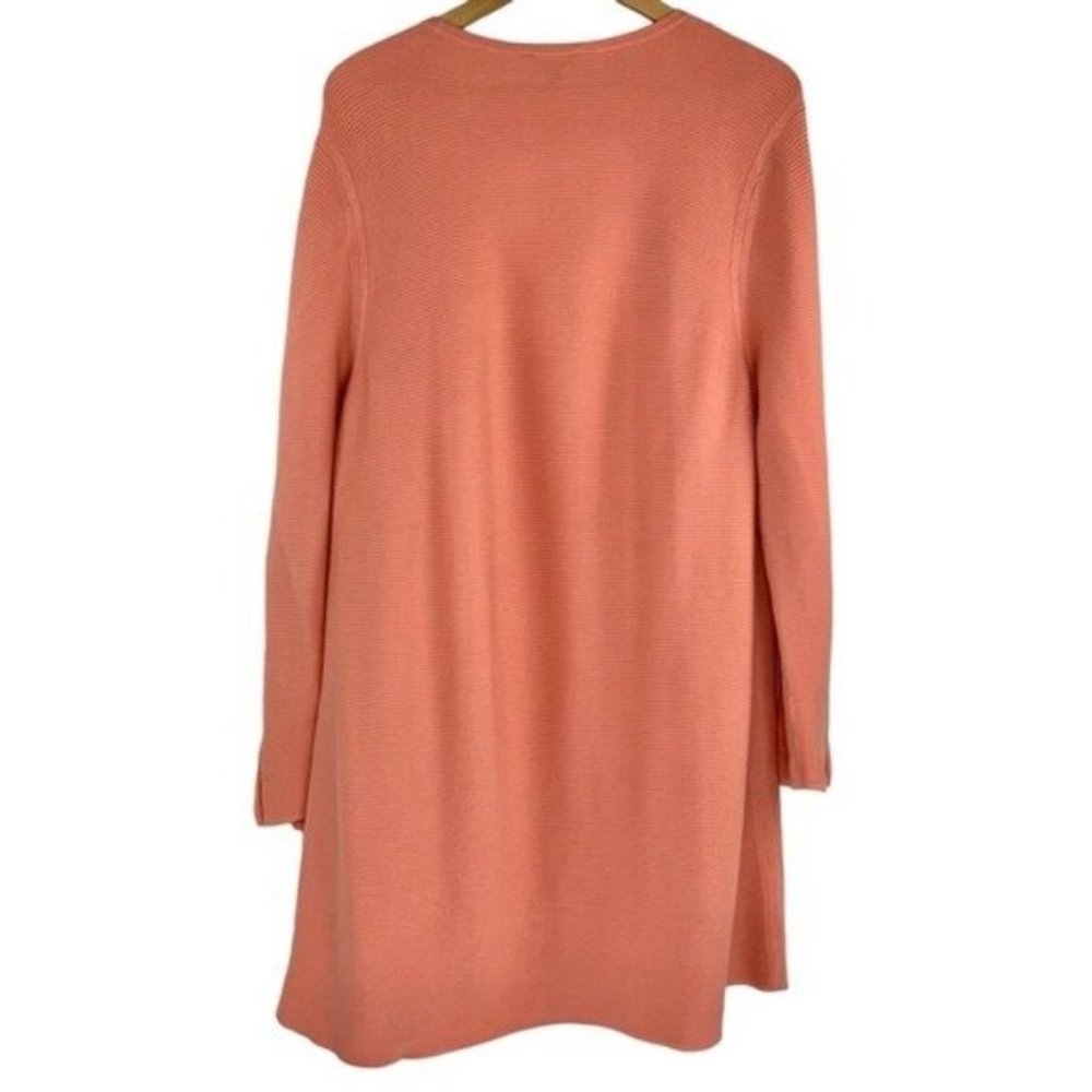 Talbots Coral Ribbed Long Ottoman Cardigan - Picture 6 of 7